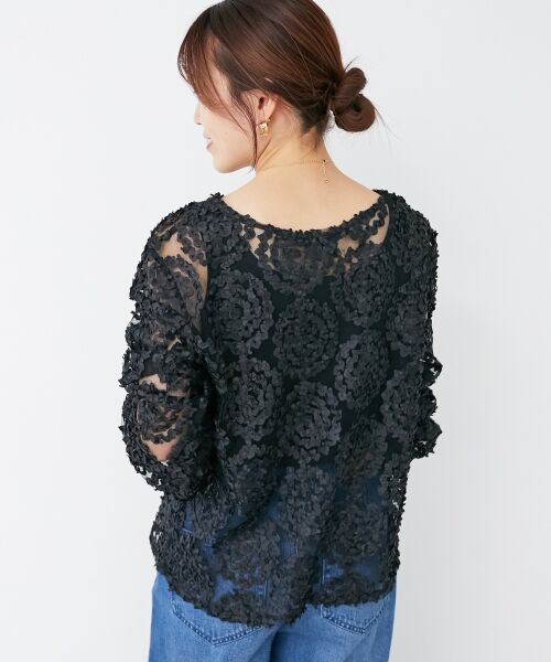 le.coeur blanc / ルクールブラン Tシャツ | 【手洗い可能】CHOKLATE PARIS モチーフレーストップス | 詳細5