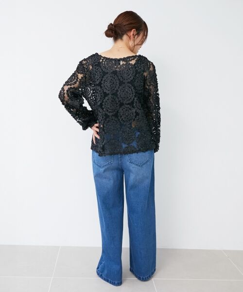 le.coeur blanc / ルクールブラン Tシャツ | 【手洗い可能】CHOKLATE PARIS モチーフレーストップス | 詳細8