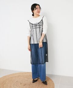 le.coeur blanc / ルクールブラン ミニ丈・ひざ丈ワンピース | STAR&STRIPE シアーワンピース