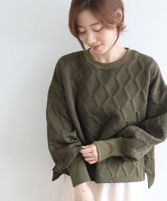 le.coeur blanc / ルクールブラン カットソー | 《WEB限定アイテム》キルティング柄カットソー