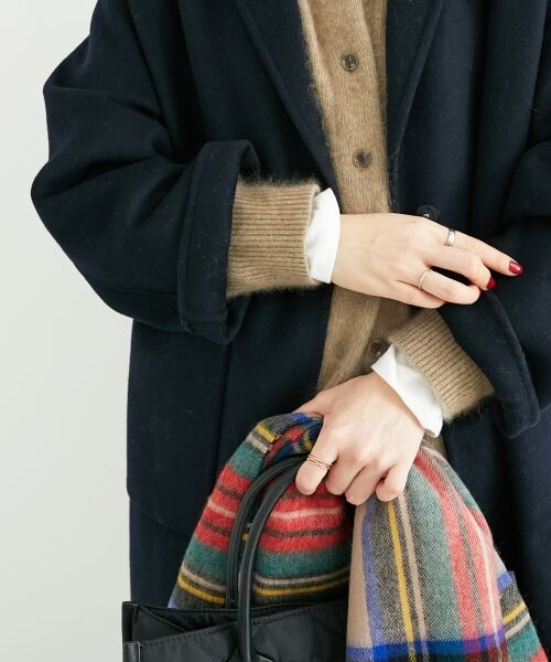 le.coeur blanc / ルクールブラン カーディガン・ボレロ | チャイニーズラクーンモックネックカーディガン | 詳細18