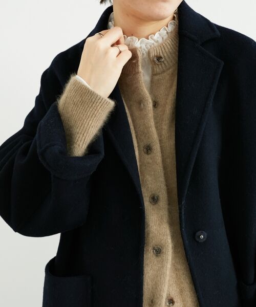 le.coeur blanc / ルクールブラン カーディガン・ボレロ | チャイニーズラクーンモックネックカーディガン | 詳細19