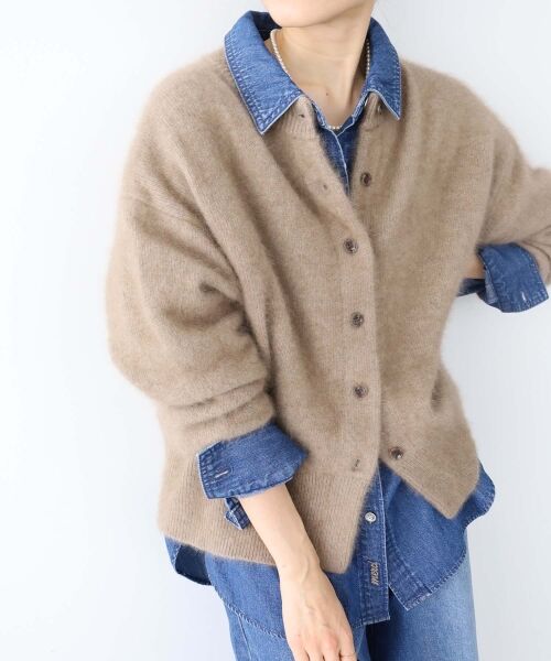 le.coeur blanc / ルクールブラン カーディガン・ボレロ | チャイニーズラクーンモックネックカーディガン | 詳細23