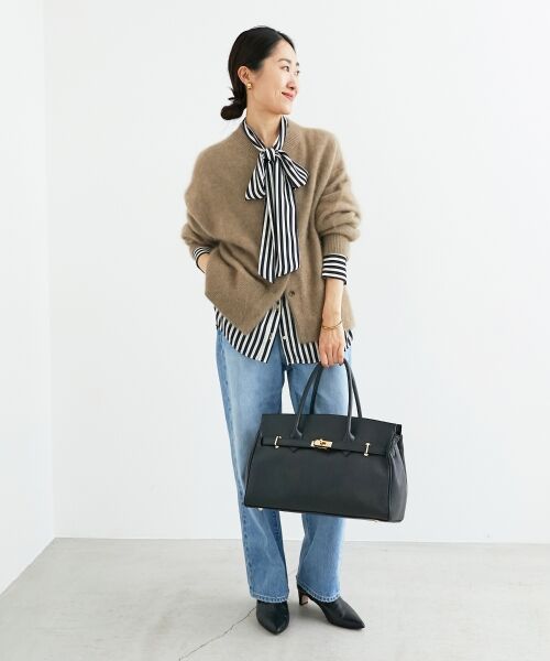 le.coeur blanc / ルクールブラン カーディガン・ボレロ | チャイニーズラクーンモックネックカーディガン | 詳細29