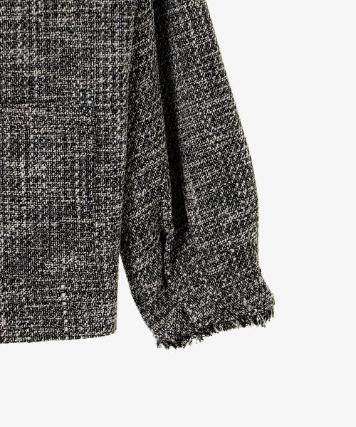 le.coeur blanc / ルクールブラン ノーカラージャケット | 《通勤着やセレモニーシーンにも》メランジツイードノーカラージャケット | 詳細27