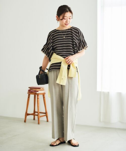 le.coeur blanc / ルクールブラン その他パンツ | 《名品★履きやすさ抜群！》アサレチックイージーワイドパンツ | 詳細14