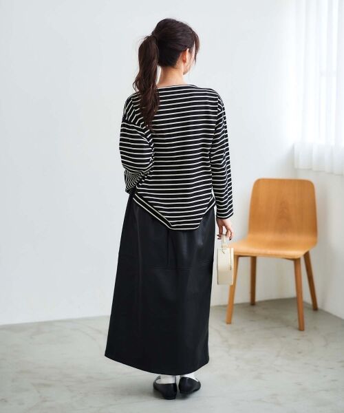 le.coeur blanc / ルクールブラン カットソー | 《手洗い可能》GLACEスパンコールロゴボーダー | 詳細18