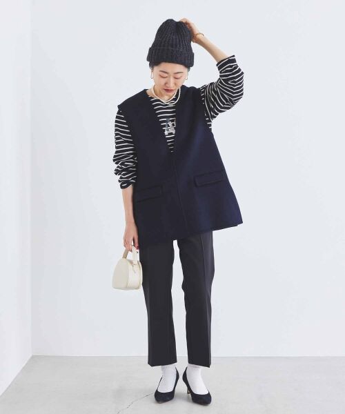 le.coeur blanc / ルクールブラン カットソー | 《手洗い可能》GLACEスパンコールロゴボーダー | 詳細19