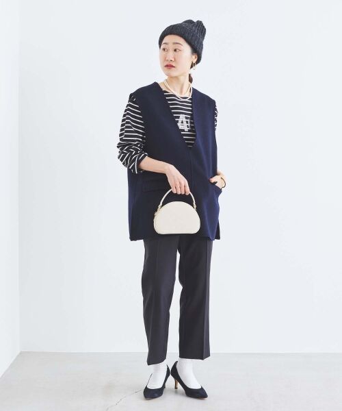 le.coeur blanc / ルクールブラン カットソー | 《手洗い可能》GLACEスパンコールロゴボーダー | 詳細20