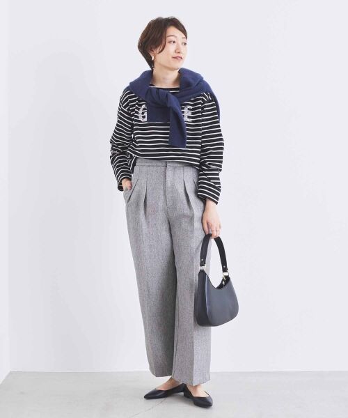 le.coeur blanc / ルクールブラン カットソー | 《手洗い可能》GLACEスパンコールロゴボーダー | 詳細21