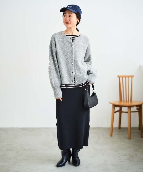 le.coeur blanc / ルクールブラン カットソー | 《手洗い可能》GLACEスパンコールロゴボーダー | 詳細26