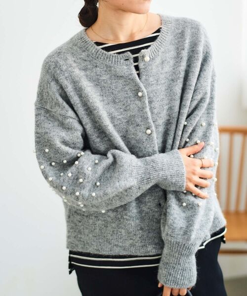 le.coeur blanc / ルクールブラン カットソー | 《手洗い可能》GLACEスパンコールロゴボーダー | 詳細30