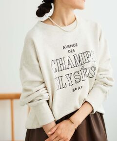 le.coeur blanc / ルクールブラン スウェット | 《手洗い可能》CHAMPS ELYSEESロゴ刺繍スウェット