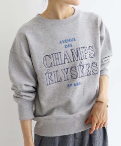 le.coeur blanc / ルクールブラン スウェット | 《手洗い可能》CHAMPS ELYSEESロゴ刺繍スウェット