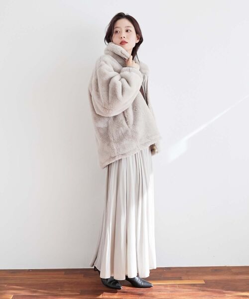 le.coeur blanc / ルクールブラン ブルゾン | フェイクファーブルゾン | 詳細4