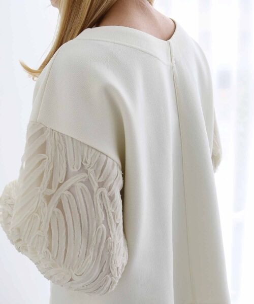 le.coeur blanc / ルクールブラン カットソー | コード刺繍キリカエ2wayプルオーバー | 詳細23