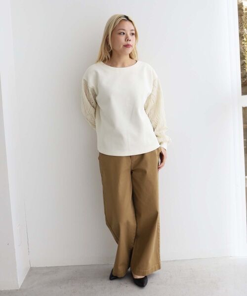 le.coeur blanc / ルクールブラン カットソー | コード刺繍キリカエ2wayプルオーバー | 詳細24