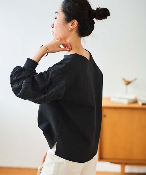 le.coeur blanc / ルクールブラン カットソー | コード刺繍キリカエ2wayプルオーバー | 詳細28