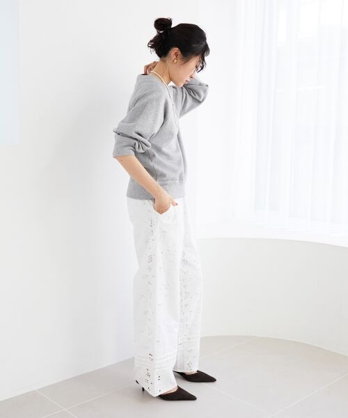 le.coeur blanc / ルクールブラン スウェット | 《手洗い可能》ラグランラメスウェット | 詳細14