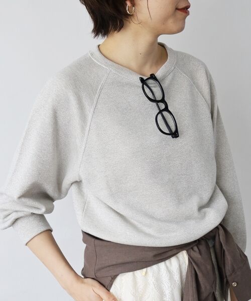 le.coeur blanc / ルクールブラン スウェット | 《手洗い可能》ラグランラメスウェット | 詳細20