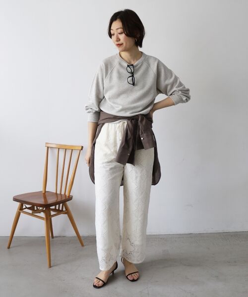 le.coeur blanc / ルクールブラン スウェット | 《手洗い可能》ラグランラメスウェット | 詳細25