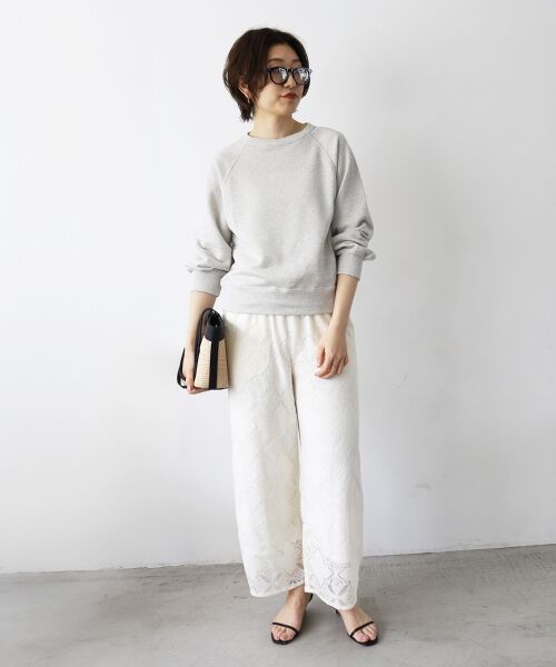 le.coeur blanc / ルクールブラン スウェット | 《手洗い可能》ラグランラメスウェット | 詳細26