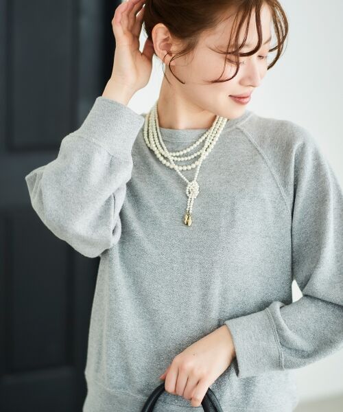 le.coeur blanc / ルクールブラン スウェット | 《手洗い可能》ラグランラメスウェット | 詳細3