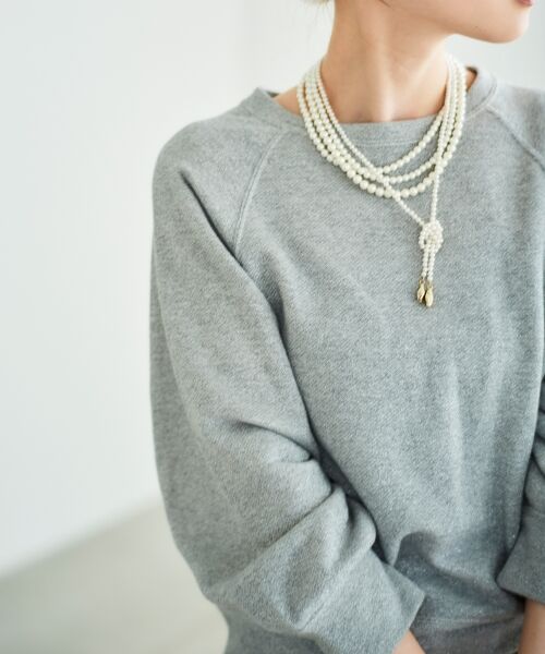 le.coeur blanc / ルクールブラン スウェット | 《手洗い可能》ラグランラメスウェット | 詳細5