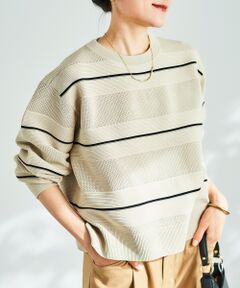 le.coeur blanc / ルクールブラン ニット・セーター | マルチボーダーエステルニットプルオーバー