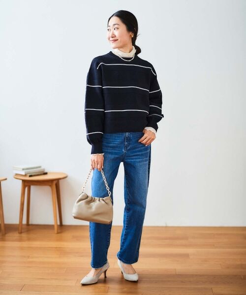 le.coeur blanc / ルクールブラン ニット・セーター | マルチボーダーエステルニットプルオーバー | 詳細12