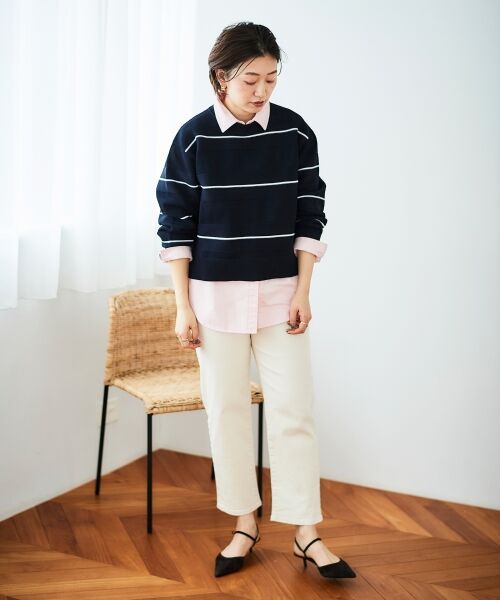 le.coeur blanc / ルクールブラン ニット・セーター | マルチボーダーエステルニットプルオーバー | 詳細13