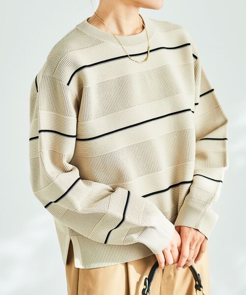 le.coeur blanc / ルクールブラン ニット・セーター | マルチボーダーエステルニットプルオーバー | 詳細19