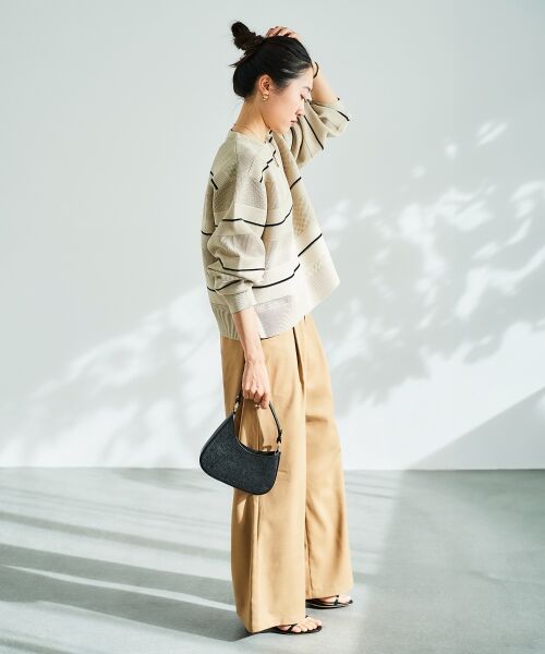 le.coeur blanc / ルクールブラン ニット・セーター | マルチボーダーエステルニットプルオーバー | 詳細22