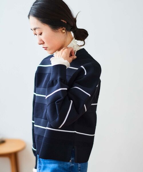 le.coeur blanc / ルクールブラン ニット・セーター | マルチボーダーエステルニットプルオーバー | 詳細6