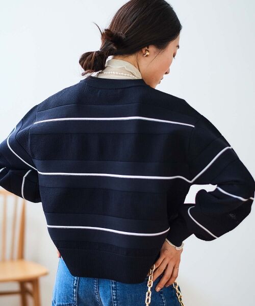 le.coeur blanc / ルクールブラン ニット・セーター | マルチボーダーエステルニットプルオーバー | 詳細7