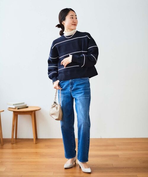 le.coeur blanc / ルクールブラン ニット・セーター | マルチボーダーエステルニットプルオーバー | 詳細8