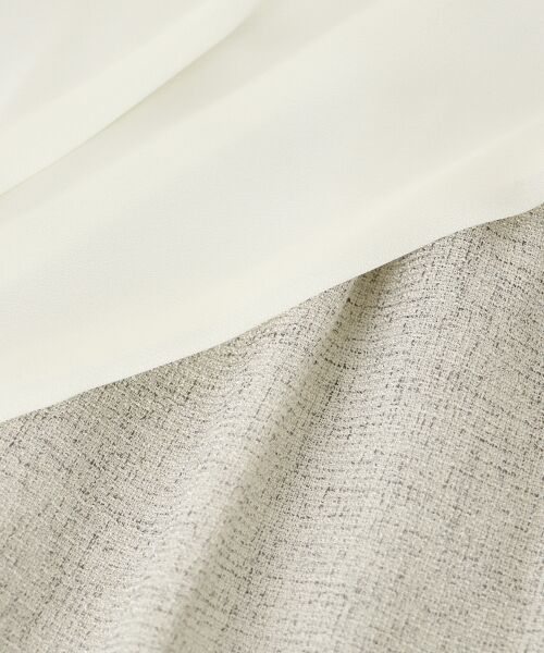 le.coeur blanc / ルクールブラン シャツ・ブラウス | ツィードドッキングノーカラーブラウス | 詳細16
