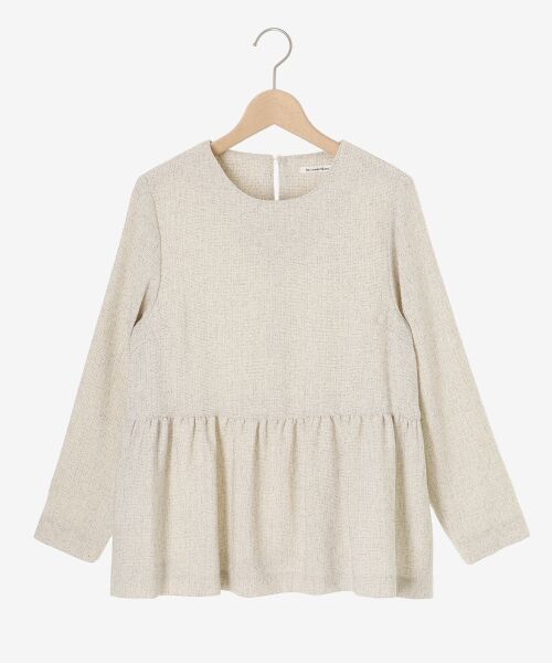 le.coeur blanc / ルクールブラン シャツ・ブラウス | ツィードペプラムノーカラーブラウス | 詳細1