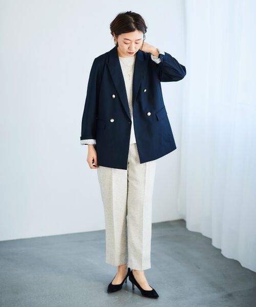 le.coeur blanc / ルクールブラン シャツ・ブラウス | ツィードペプラムノーカラーブラウス | 詳細14