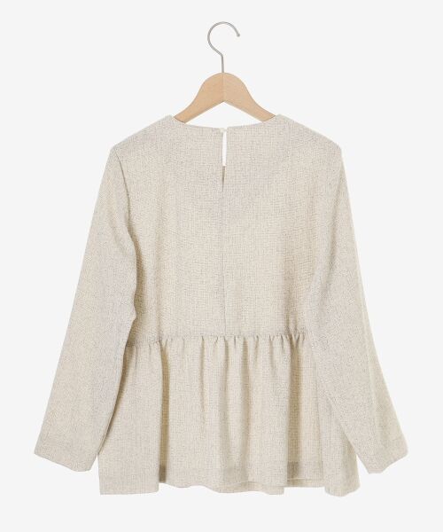 le.coeur blanc / ルクールブラン シャツ・ブラウス | ツィードペプラムノーカラーブラウス | 詳細15