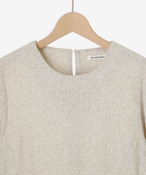 le.coeur blanc / ルクールブラン シャツ・ブラウス | ツィードペプラムノーカラーブラウス | 詳細16