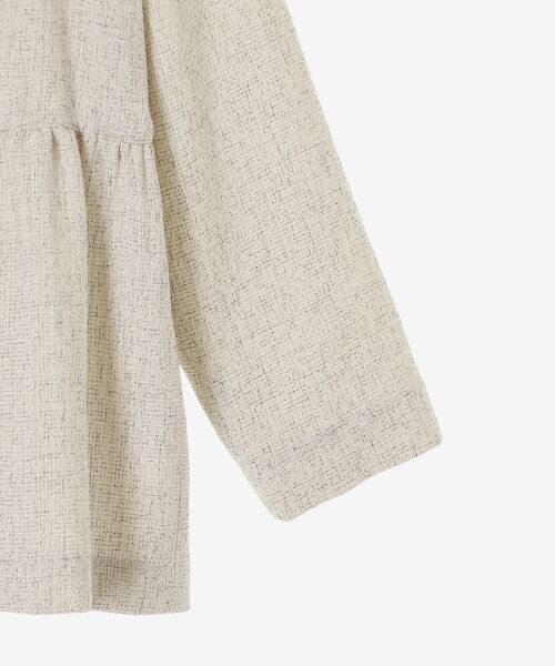 le.coeur blanc / ルクールブラン シャツ・ブラウス | ツィードペプラムノーカラーブラウス | 詳細17