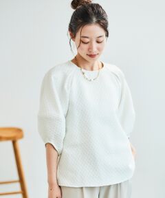 le.coeur blanc / ルクールブラン シャツ・ブラウス | 《手洗い可能》小花ラメジャガードプルオーバー