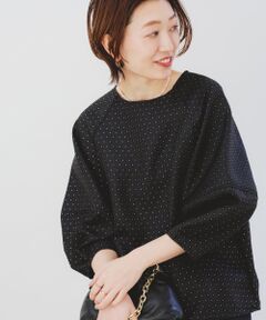 le.coeur blanc / ルクールブラン シャツ・ブラウス | 《手洗い可能》小花ラメジャガードプルオーバー