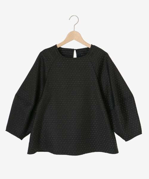 le.coeur blanc / ルクールブラン シャツ・ブラウス | 《手洗い可能》小花ラメジャガードプルオーバー | 詳細1