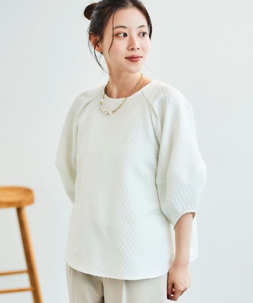 le.coeur blanc / ルクールブラン シャツ・ブラウス | 《手洗い可能》小花ラメジャガードプルオーバー | 詳細11