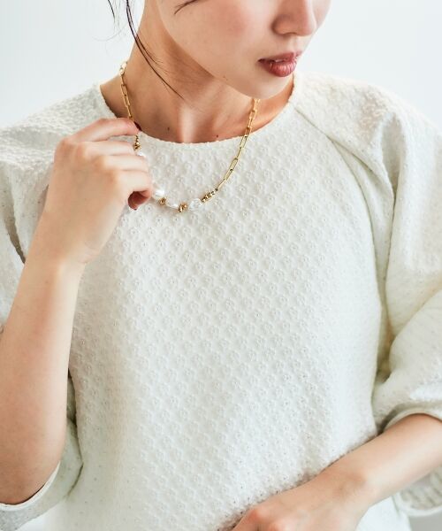 le.coeur blanc / ルクールブラン シャツ・ブラウス | 《手洗い可能》小花ラメジャガードプルオーバー | 詳細13