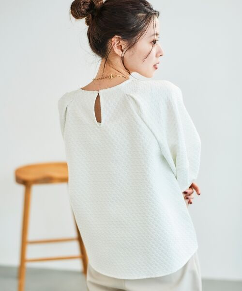 le.coeur blanc / ルクールブラン シャツ・ブラウス | 《手洗い可能》小花ラメジャガードプルオーバー | 詳細16