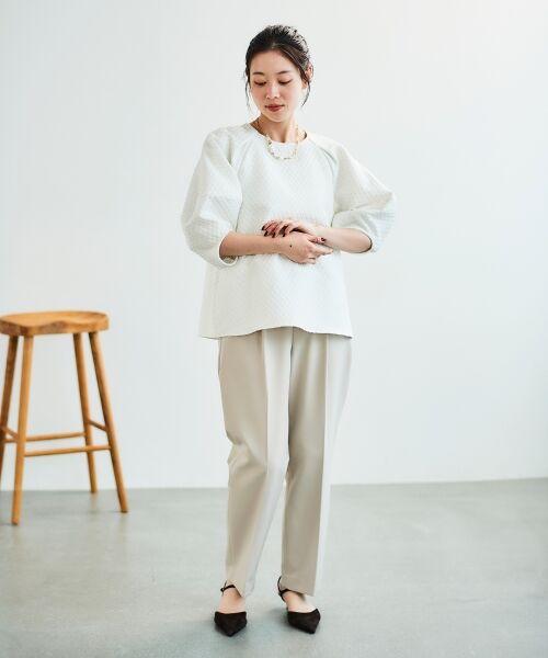 le.coeur blanc / ルクールブラン シャツ・ブラウス | 《手洗い可能》小花ラメジャガードプルオーバー | 詳細18