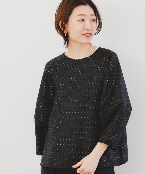 le.coeur blanc / ルクールブラン シャツ・ブラウス | 《手洗い可能》小花ラメジャガードプルオーバー | 詳細2